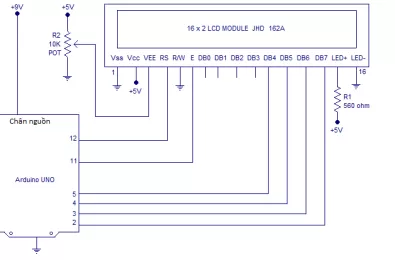 Giao tiếp module LCD 16x2 với Arduino
